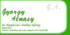 gyorgy almasy business card
